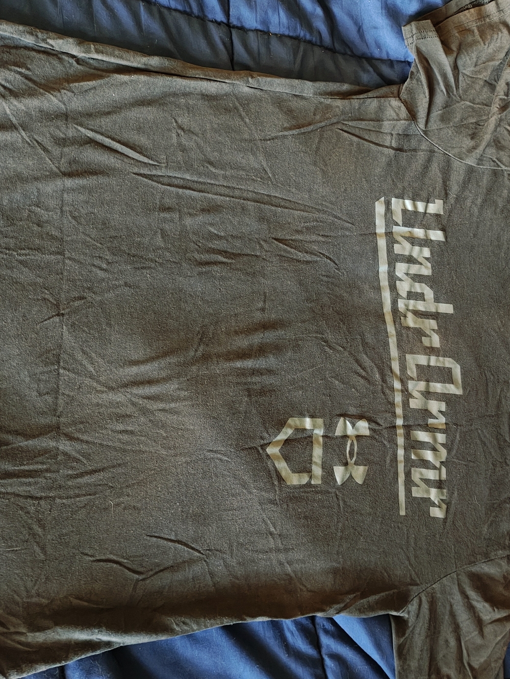 Under Armour Men's Short-Sleeve Graphic Tee in Olive Green with White Logo
